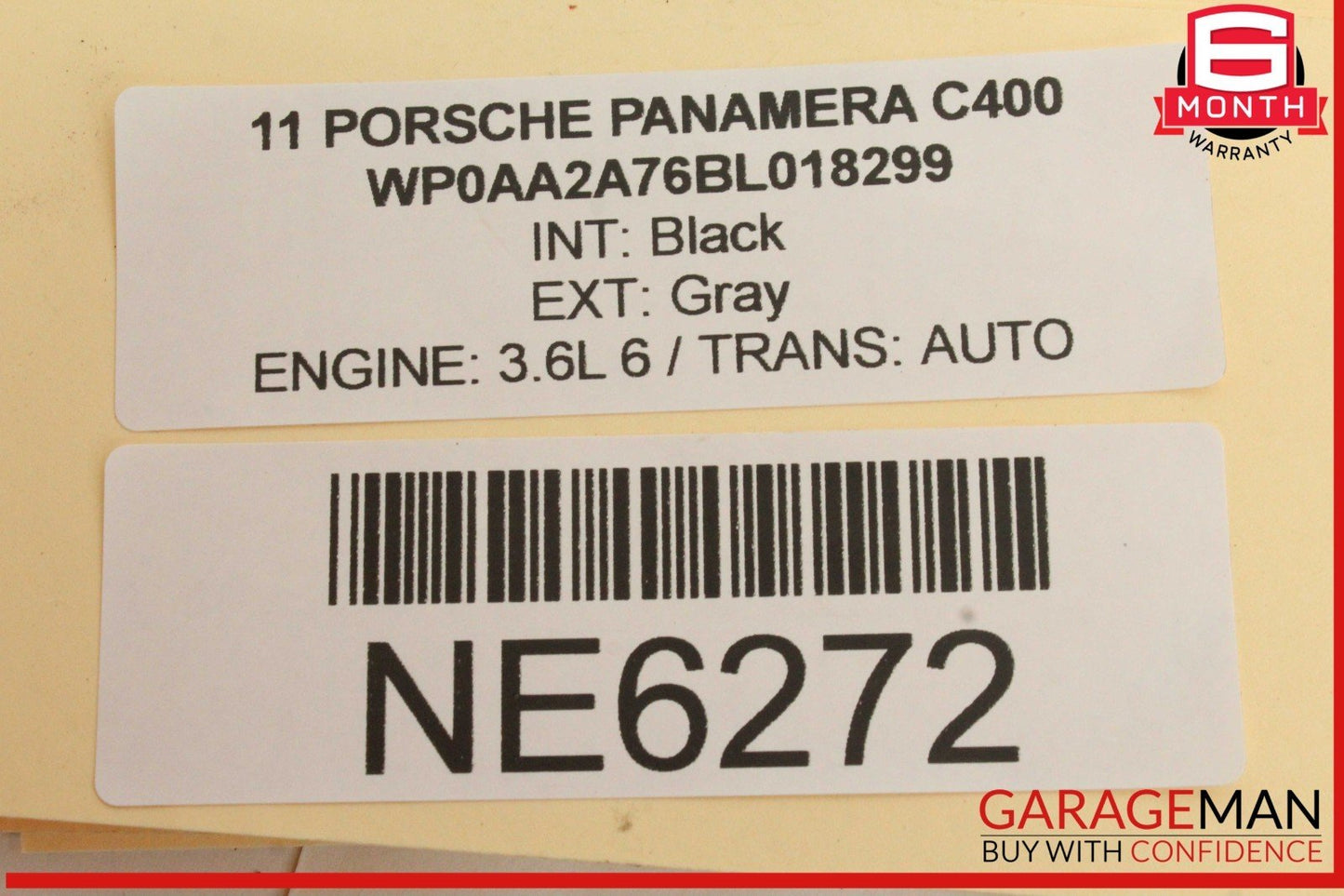 10-16 Porsche Panamera 970 Rear Left Driver Side Exterior Door Handle Gray OEM