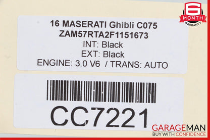 14-19 Maserati Ghibli Rear Sun Shade Sunshade Roller Blind Motor Assembly OEM
