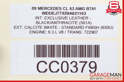 07-14 Mercede W216 CL63 AMG CL550 Right Passenger Side Door Handle Keyless Go