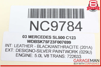 03-06 Mercedes R230 SL500 SL55 Front ABC Hydraulic Strut Shock Hose Line OEM