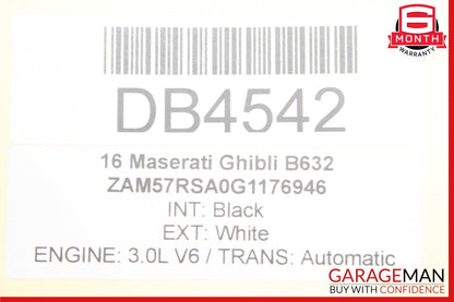 14-22 Maserati Ghibli M157 Rear Left Driver Side Interior Door Panel Cover Assy