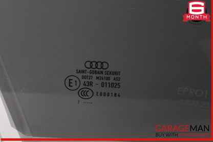 17-24 Audi A4 Quattro Front Right Passenger Side Door Window Glass 8W0845202 OEM