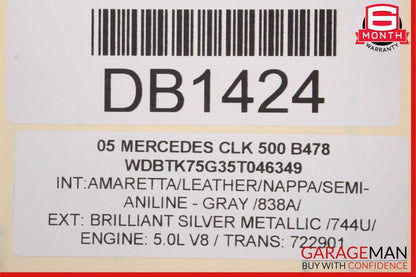 03-05 Mercedes W209 CLK320 CLK500 Front Right Side Interior Door Panel Cover OEM