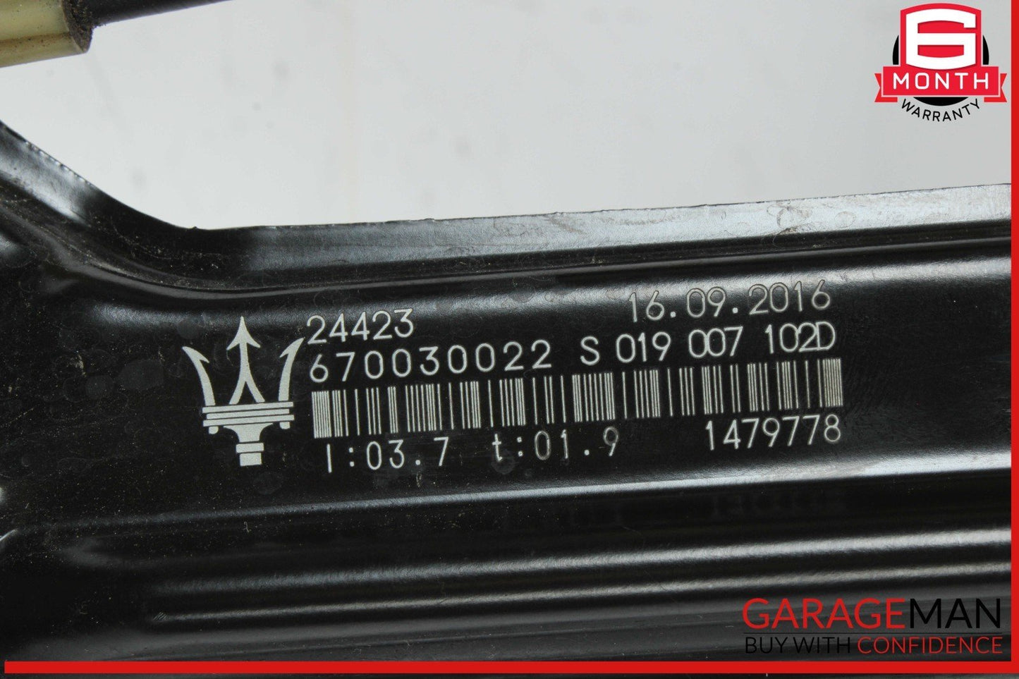 14-22 Maserati Ghibli Rear Right Passenger Side Window Regulator Motor OEM