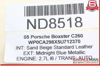 05-08 Porsche Boxster 987 Front Left Side Door Window Regulator Motor OEM