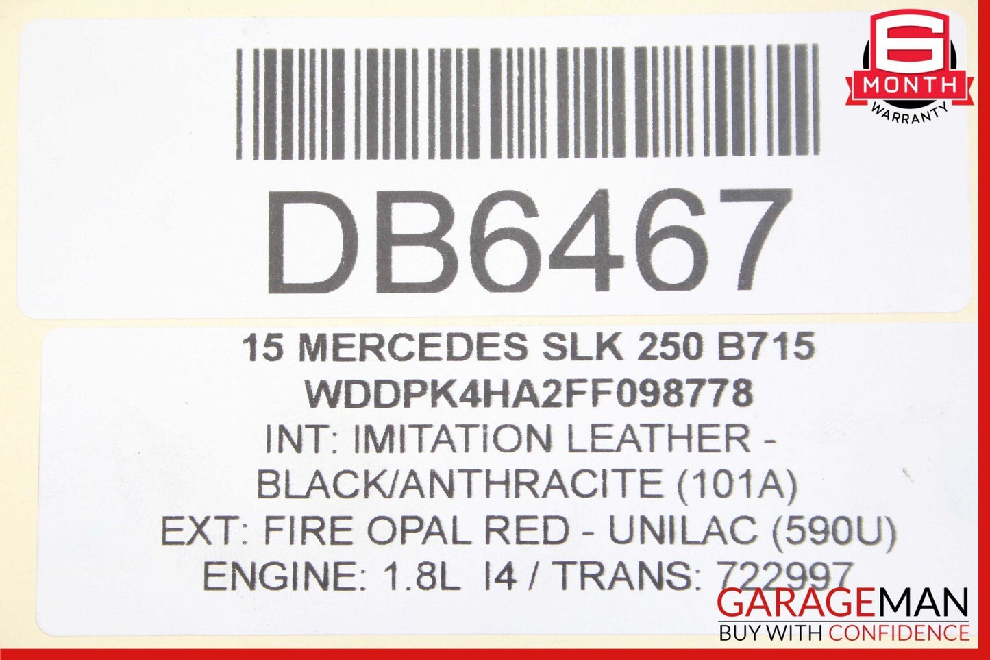 12-15 Mercedes R172 SLK250 1.8L Rear Differential Diff Axle Carrier 3.07