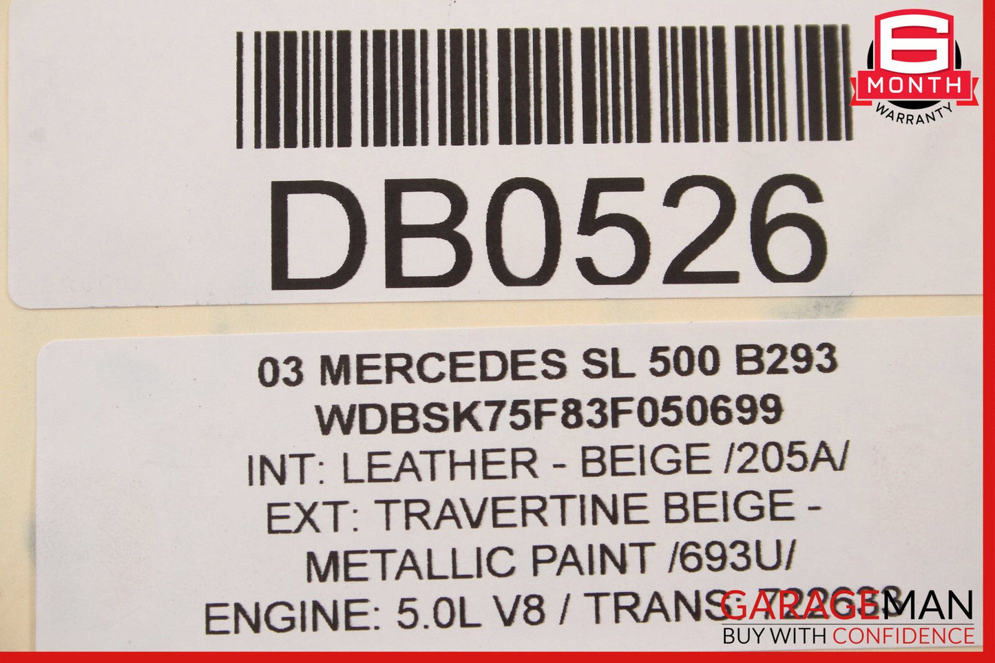 03-06 Mercedes R230 SL500 SL600 Power Steering Rack & Pinion Assembly OEM