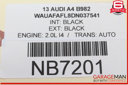 10-16 Audi A4 Front Left Driver Side Door Rear View Mirror Black OEM