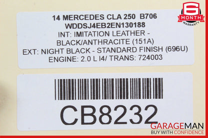 14-18 Mercedes W117 CLA250 Rear Right Side Door Window Regulator Motor Unit