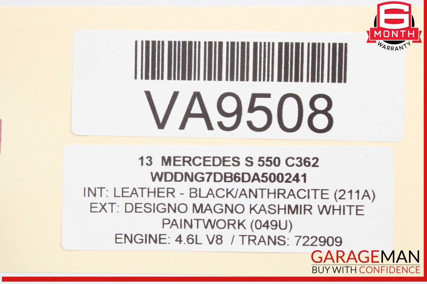 07-13 Mercedes W221 S550 Front Upper Radiator Core Support Headlight Bracket Bar