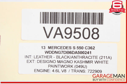 07-13 Mercedes W221 S550 Front Upper Radiator Core Support Headlight Bracket Bar