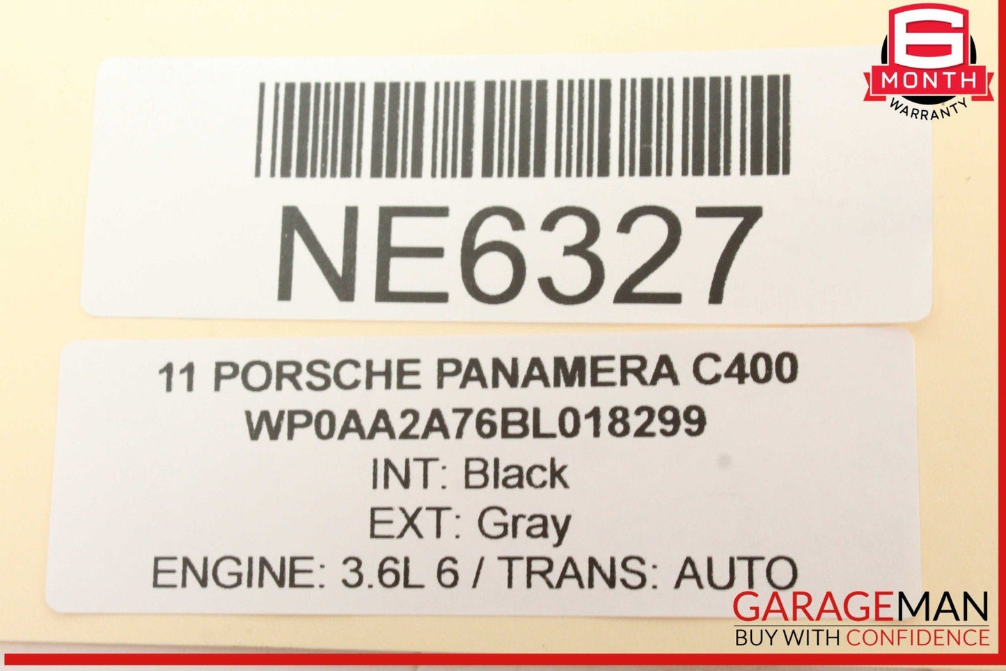 10-13 Porsche Panamera 970 Front Left Side Door Rear View Mirror NO GLASS OEM