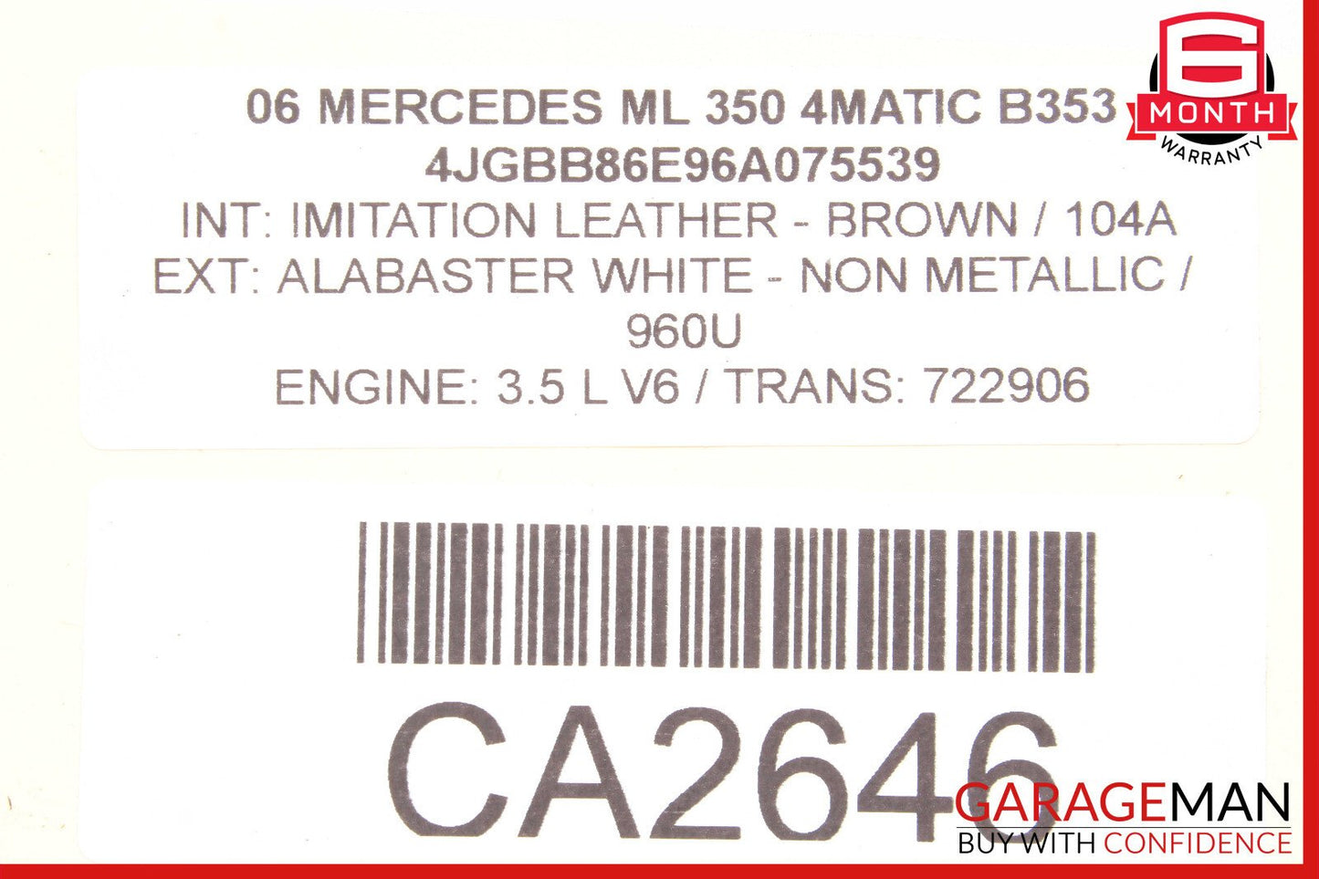 06-13 Mercedes W164 ML350 R350 GL450 Audio Sound Speaker Right or Left Side OEM