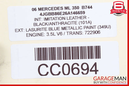06-11 Mercedes W164 ML350 ML550 ML63 AMG Front Lower Radiator Support Bracket
