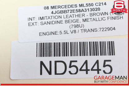06-13 Mercedes W164 ML550 GL450 TPMS Tire Pressure Control Module w/ Fuse Box