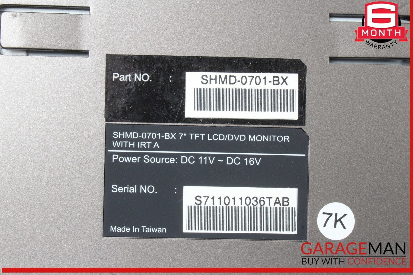 08 Mercedes X164 GL550 Front Right Side Headrest Monitor SHMD-0701-BX DVD Player