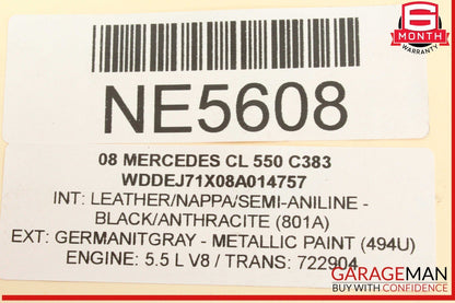 07-14 Mercedes W216 CL550 S550 Front Right Side Spindle Knuckle Wheel Hub OEM