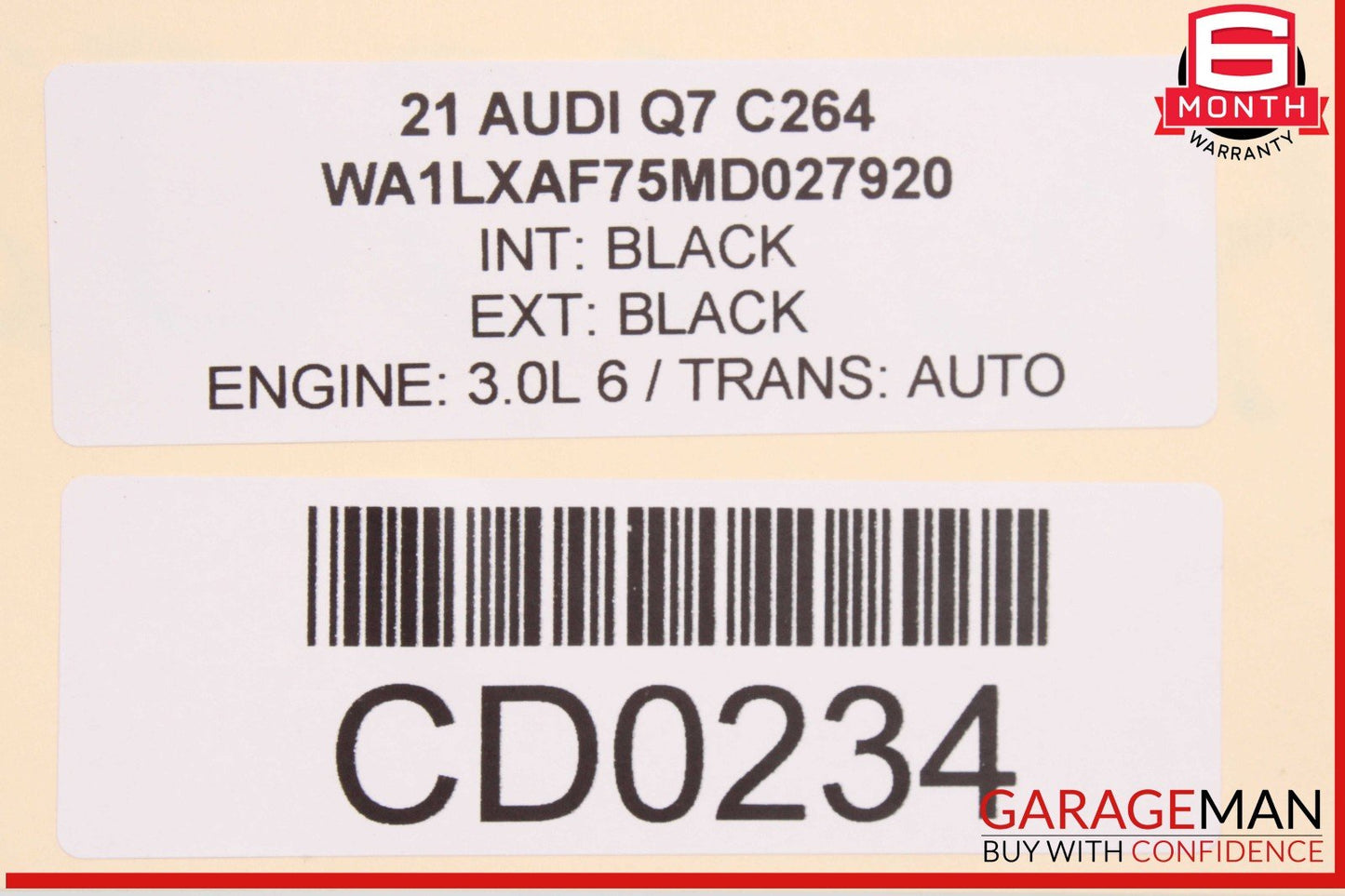 20-24 Audi Q7 Rear 2rd row Center Seat Cushion Assembly OEM
