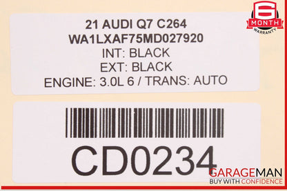 20-24 Audi Q7 Rear 2rd row Center Seat Cushion Assembly OEM