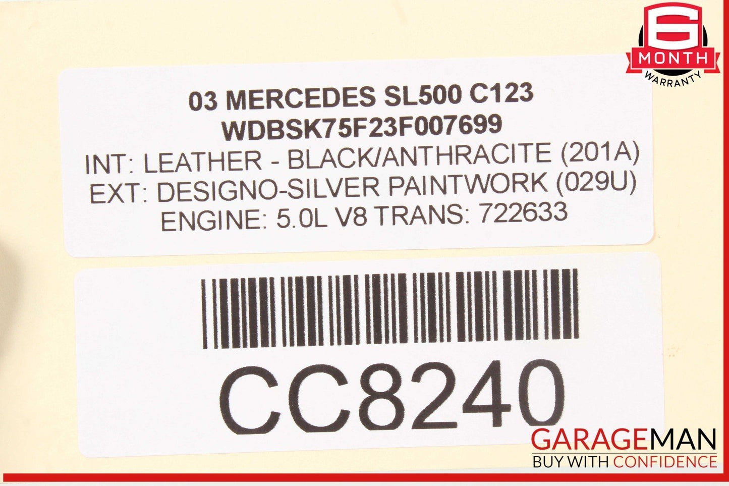 03-06 Mercedes R230 SL500 Power Steering Rack And Pinion 2304600800 OEM