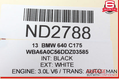12-18 BMW 640i 650i Rear Left Driver Side Exterior Door Handle X3718722712 OEM
