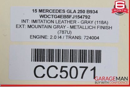 15-20 Mercedes X156 GLA250 Interior Door Panel Front Right Side OEM