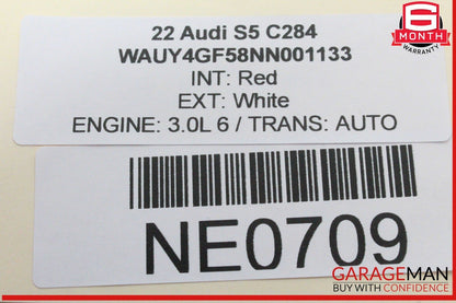 18-24 Audi S5 A5 Front Left Driver Side Window Regulator Motor 8W0959802 OEM