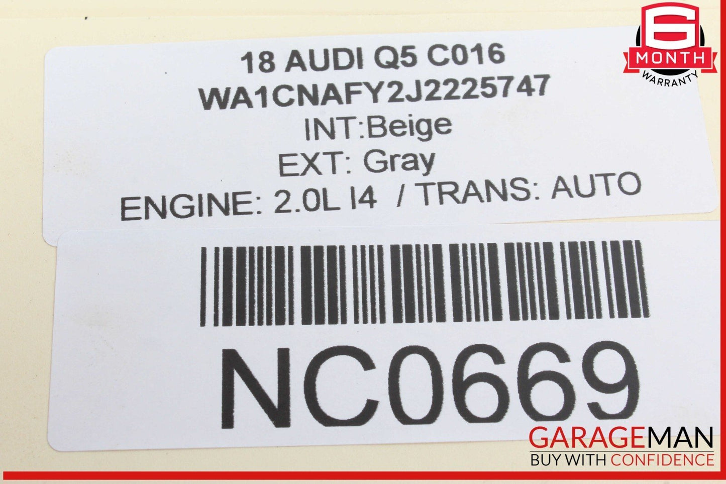 18-24 Audi Q5 Rear Left Driver Side Spindle Knuckle Wheel Hub w/ Rotor Disc OEM
