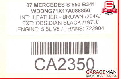 07-13 Mercedes W221 S550 S450 Rear Left / Right Overhead Vanity Mirror Brown OEM