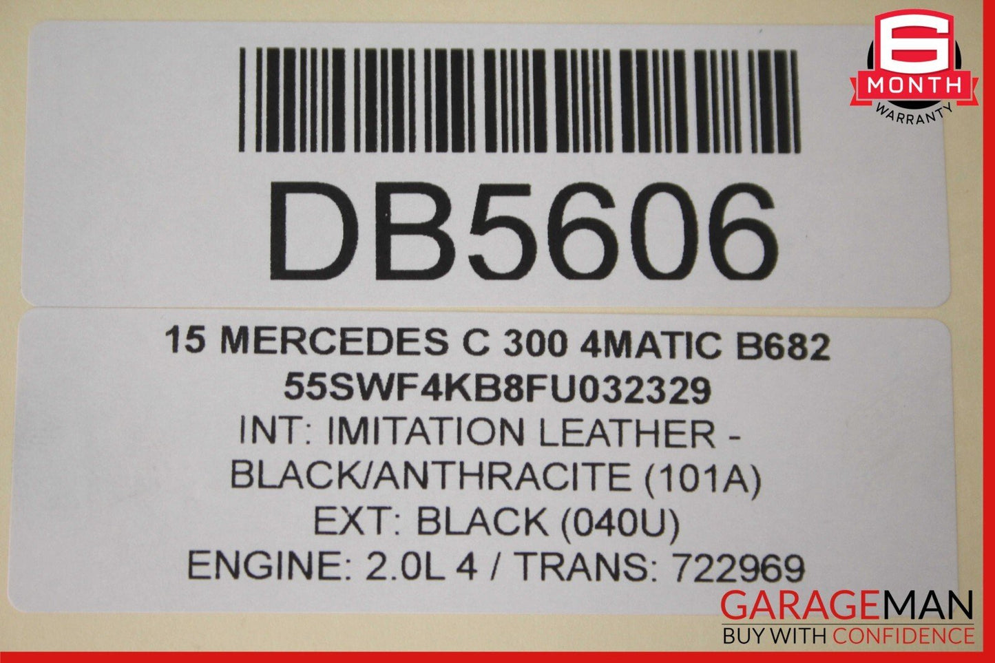 15-17 Mercedes W205 C300 C350e Front Right / Left Top Upper Seat Cushion Cover