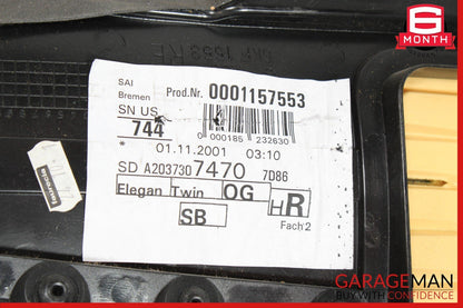 01-04 Mercedes W203 C240 C320 Rear Right Side Interior Door Panel Gray OEM
