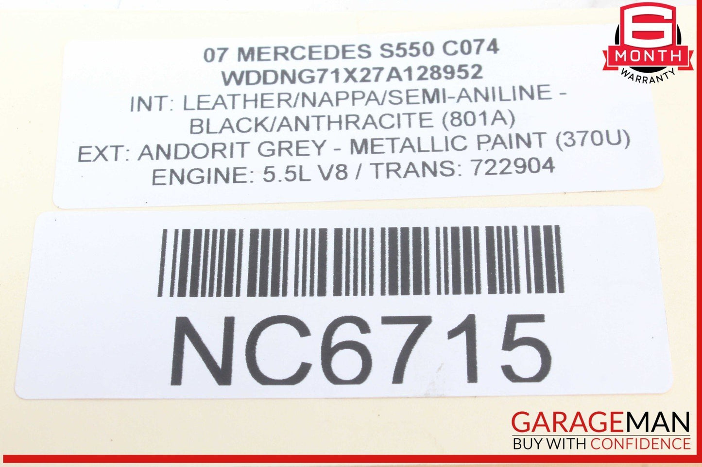 07-11 Mercede W221 S550 Right Passenger Side Exhaust Manifold 2731400009 OEM