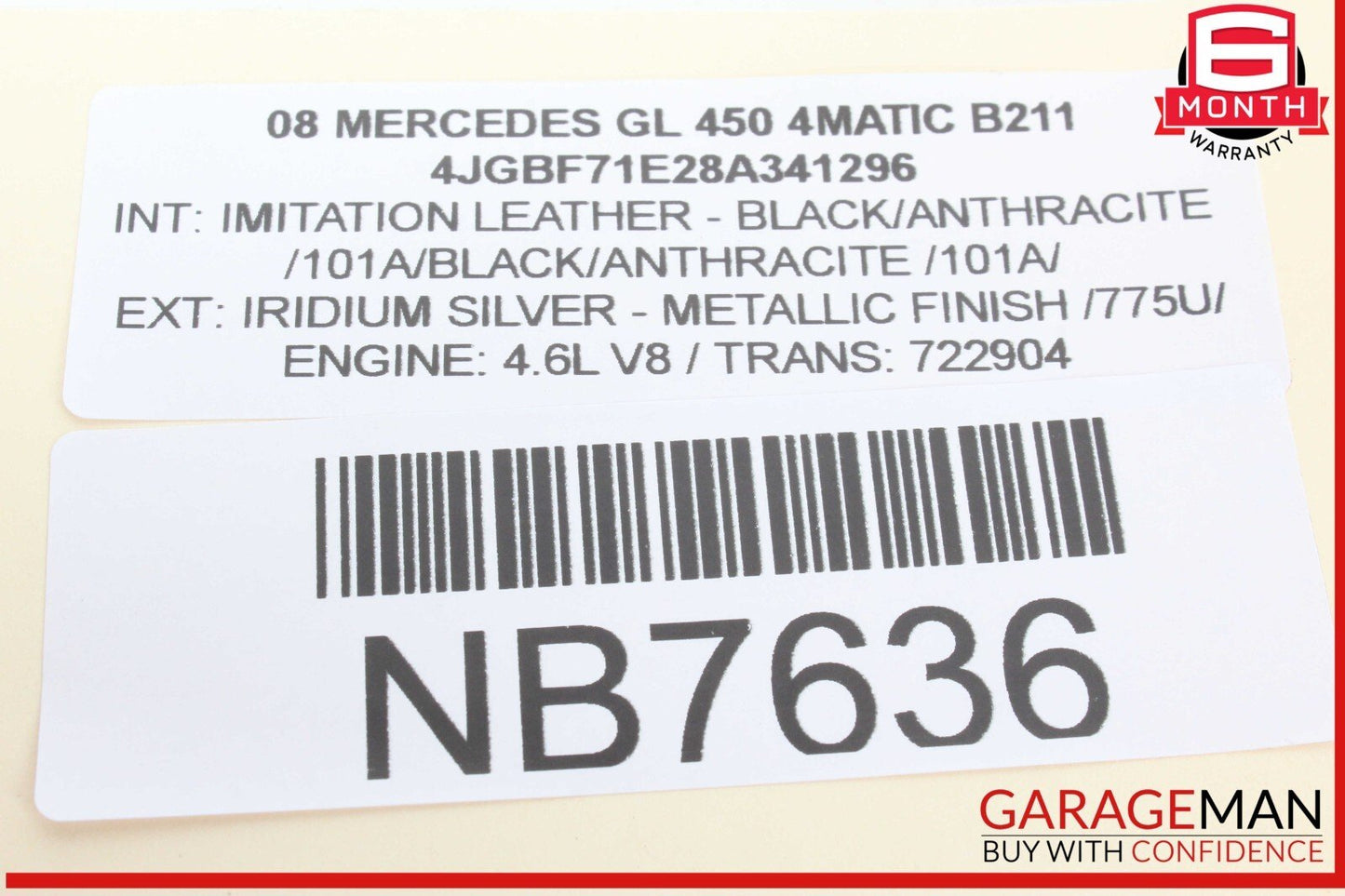 07-08 Mercedes X164 GL450 Front Left Driver Side Door Rear View Mirror Silver