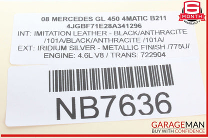 07-08 Mercedes X164 GL450 Front Left Driver Side Door Rear View Mirror Silver