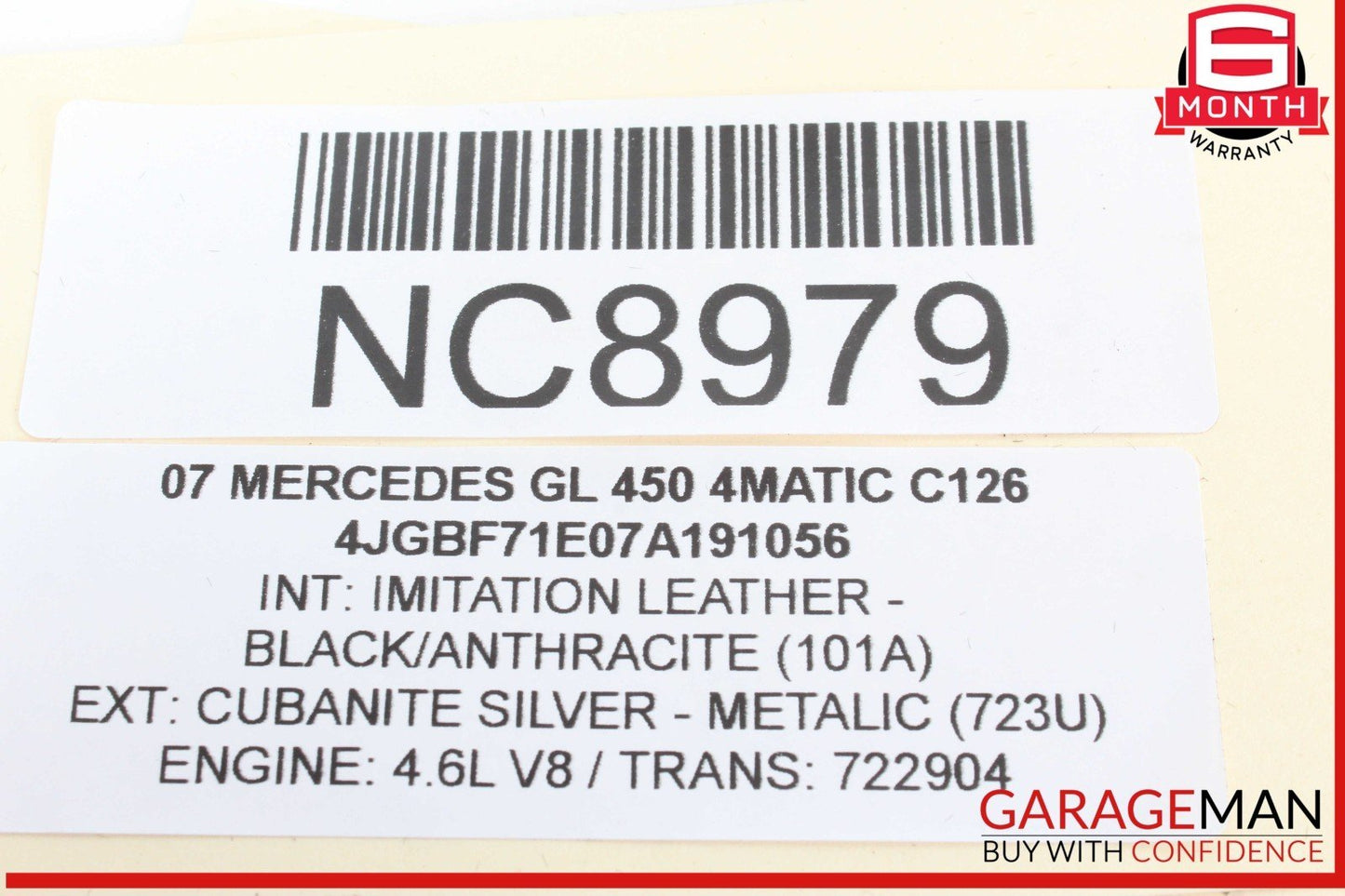 06-12 Mercedes X164 GL450 4MATIC Dashboard Dash Board Glove Box Glovebox Assy