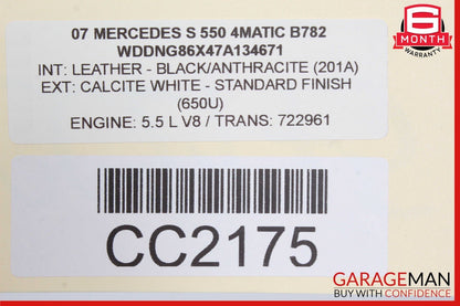 07-09 Mercedes S550 CL550 Engine Cooling Radiator AC A/C Condenser Assembly OEM