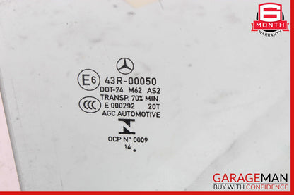 14-18 Mercedes W117 CLA250 Rear Right Side Door Window Auto Glass OEM