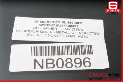 03-12 Mercedes R230 SL550 SL500 Front Right Passenger Side Door Window Glass OEM