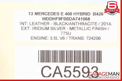 10-17 Mercedes W212 E400 C250 Right Side Exterior Door Handle Keyless Go OEM
