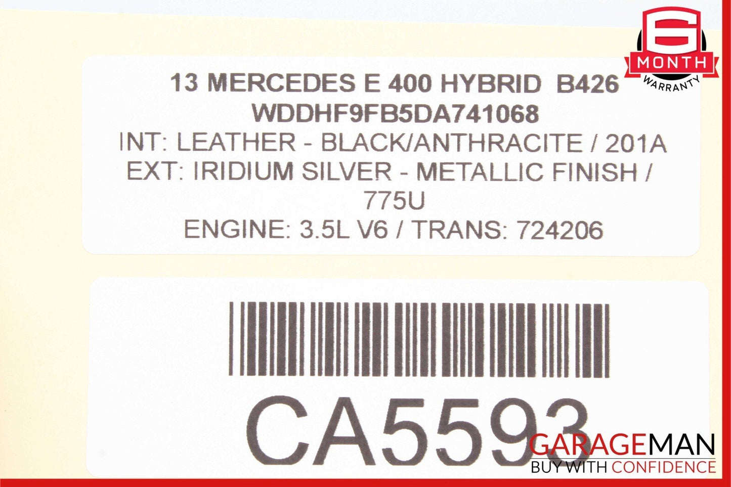 10-17 Mercedes W212 E400 C250 Right Side Exterior Door Handle Keyless Go OEM