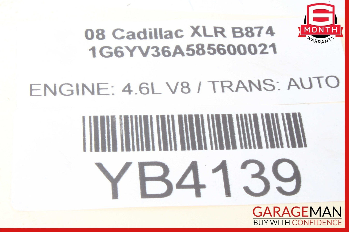04-08 Cadillac XLR Master Cylinder Power Brake Booster 18016548 OEM