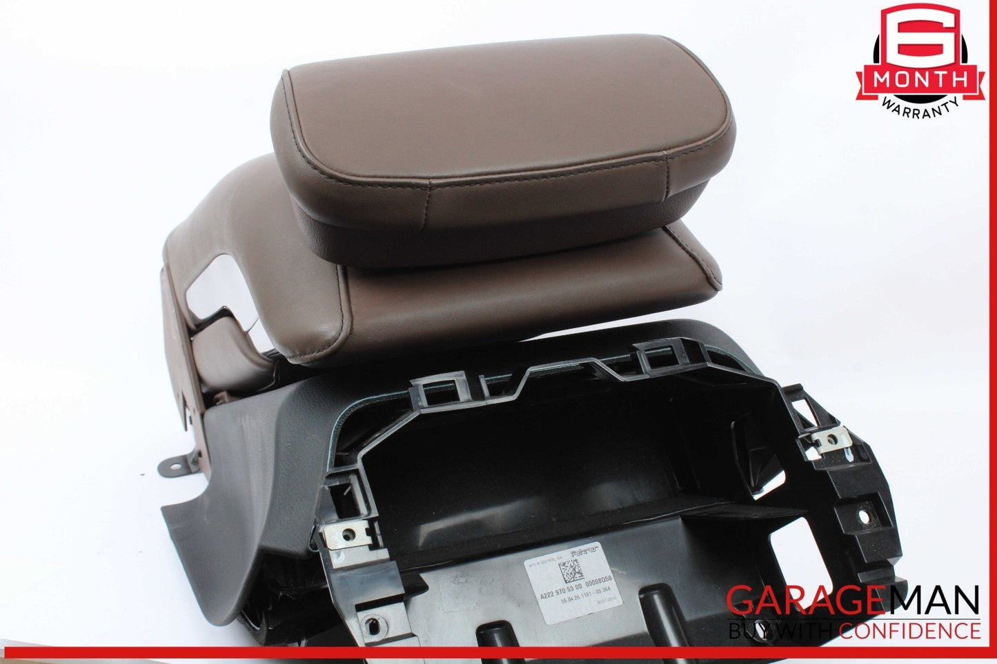 14-17 Mercedes W222 S550 S63 AMG Rear Center Console Arm Rest Armrest Brown OEM