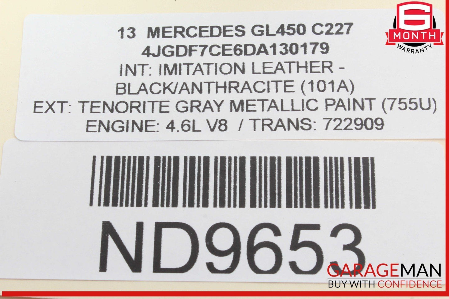 12-16 Mercedes X166 GL450 ML350 Rear Right Side Exterior Door Handle OEM