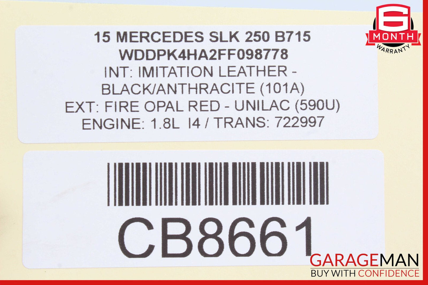 12-16 Mercedes R172 SLK250 Left Side Radiator Support Bracket OEM