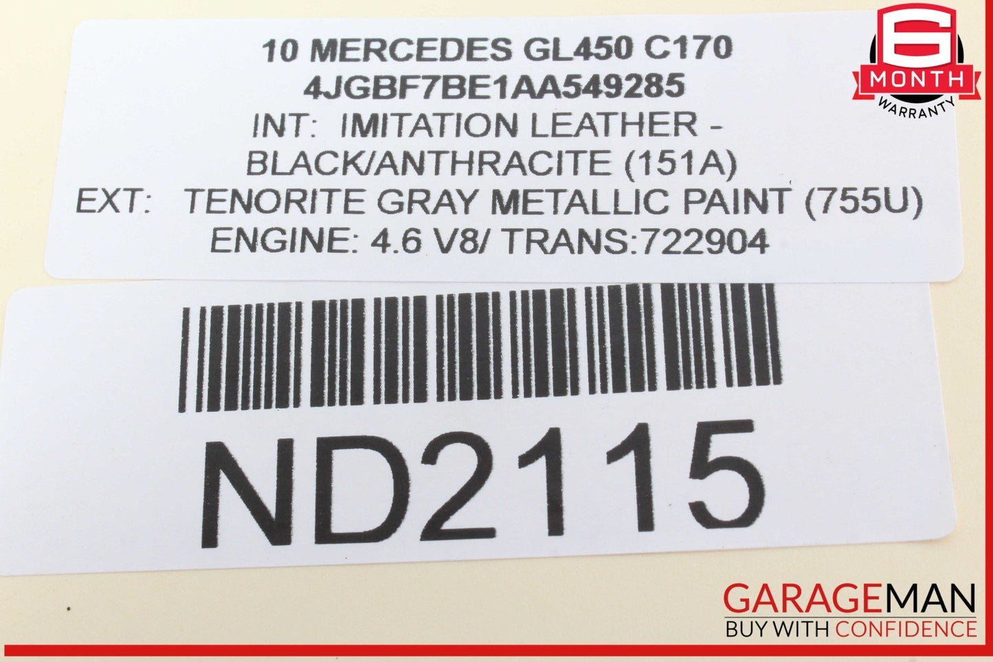 06-13 Mercedes X164 GL450 Front Right Passenger Side Exterior Door Handle OEM
