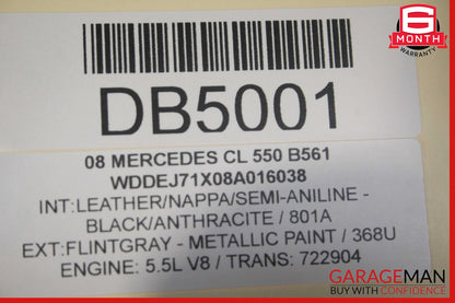 03-08 Mercedes R230 SL550 Front Right Side Wing Fender Panel Silver OEM