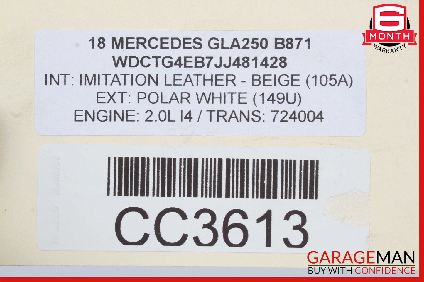 15-20 Mercedes X156 GLA250 2.0L Automatic Tranny Transmission Assembly OEM