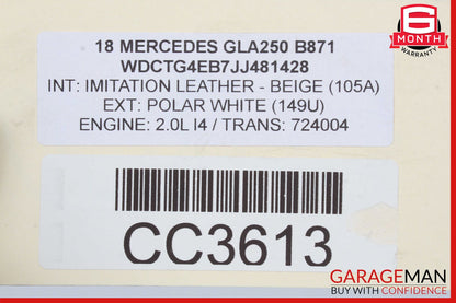 15-20 Mercedes X156 GLA250 2.0L Automatic Tranny Transmission Assembly OEM