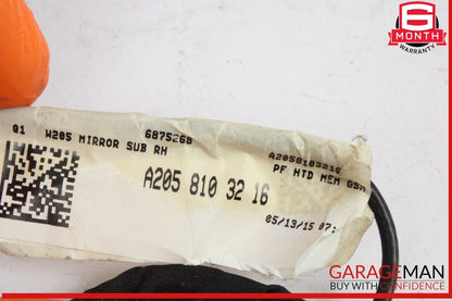 15-20 Mercedes W205 C300 Front Right Side Door Rear View Mirror w/ Blind Spot