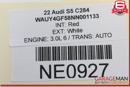 18-24 Audi S5 A5 Front and Rear Floor Carpet Mat Set 8W7864450A OEM